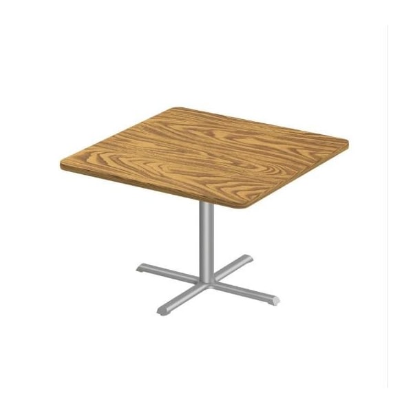 Correll Square Cafe Table, 42 in W, 42 in L, 29 in H, Particleboard Top, Medium Oak SXT42S-06-98-06 - main