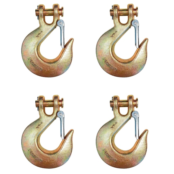 Tie 4 Safe G70 1/2'' Clevis Slip Hooks Tow Chain Hook Flatbed Truck Trailer Tie Down, 4PK FH407-12-4 - main
