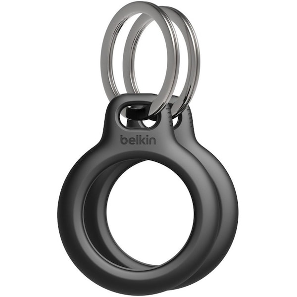 Belkin Secure Holder with Key Ring for AirTag 2-Pack - Plastic - Black - 2 / Pack MSC002BTBK - main