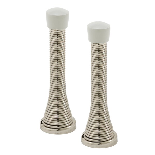 Prime-Line Heavy Duty Spring Door Stop, 3-1/8 inch, Satin Nickel (1 Pair) U 10114-M - main