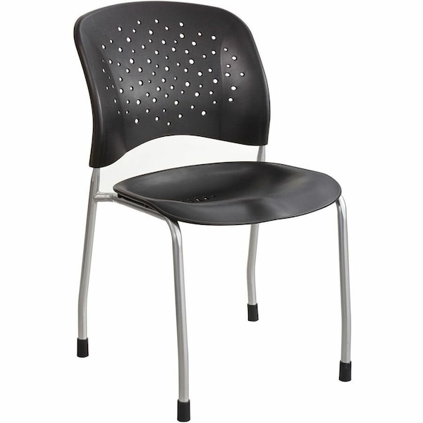 Safco Guest Chair, Black Back, 19 in W 24-1/2" L 33-1/2" H 6805BL - main