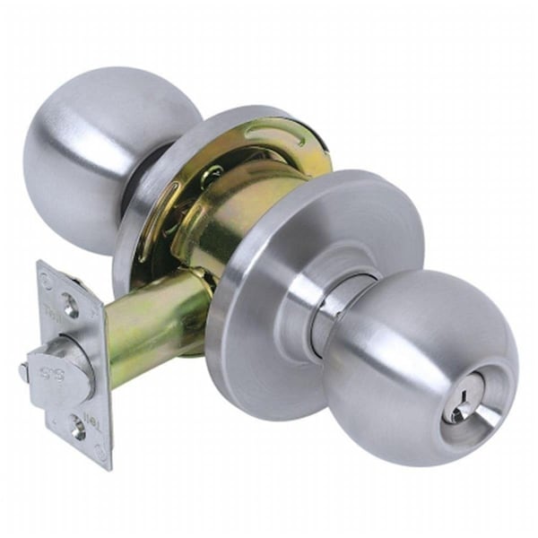 Tell Cl100035 Empire Grade 2 HeavyDuty Storeroom Knob Satin Stainless Steel 3559957 - main