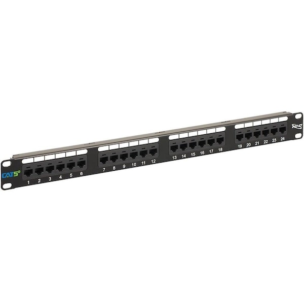 Icc PATCH PANEL, CAT 5e, 24-PORT, 1 RMS ICMPP0245E - main