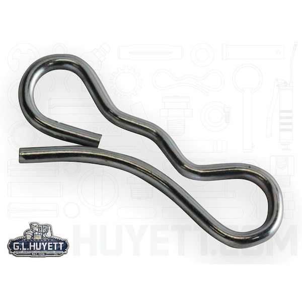 Huyett Bow Tie Cotter Pin, Zinc Plated Spring Steel, 0.072 in Dia x 1.375 in Overall L x Fits 1/2 in Shaft BTC-072-0250 - main