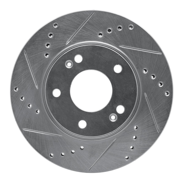 Dynamic Friction Co DFC Brake Rotor - Drilled and Slotted - Silver 631-03043L - main