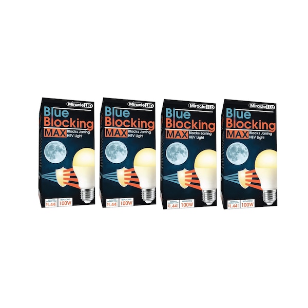 Miracle Led Best Night-Time Sleep 12W Lighting, LED Blue Blocking Light for Hotels, 4-Pack, 4PK 803866 - main