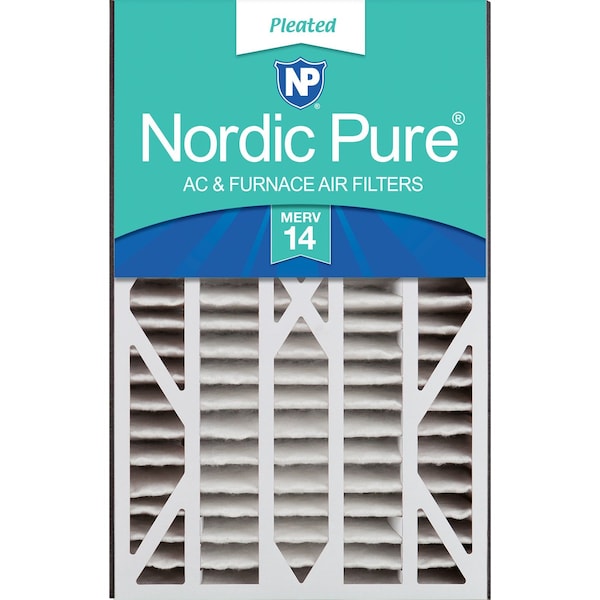 Nordic Pure 16x25x3 Pleated Air Filter, High Capacity, Electrostatically Charged Synthetic Media, MERV 14 16x25x3ABM14-1 - main