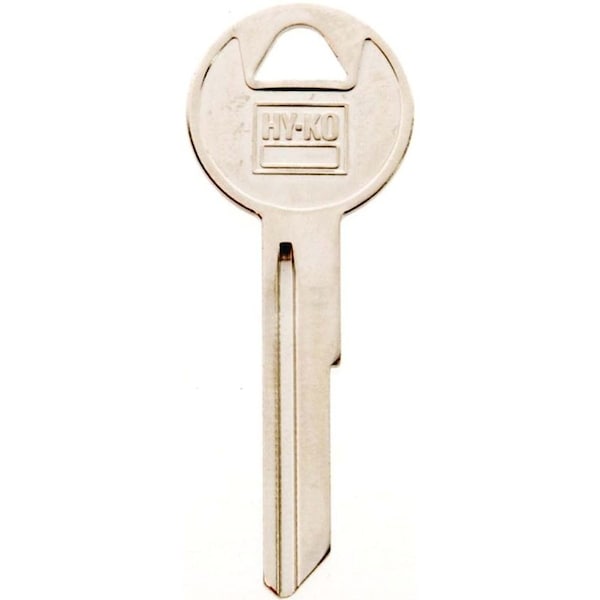 Hy-Ko Key Blank, Brass, Nickel, For: Chrysler, Dodge, Eagle, Jeep, Plymouth Vehicles 11010Y149 - main