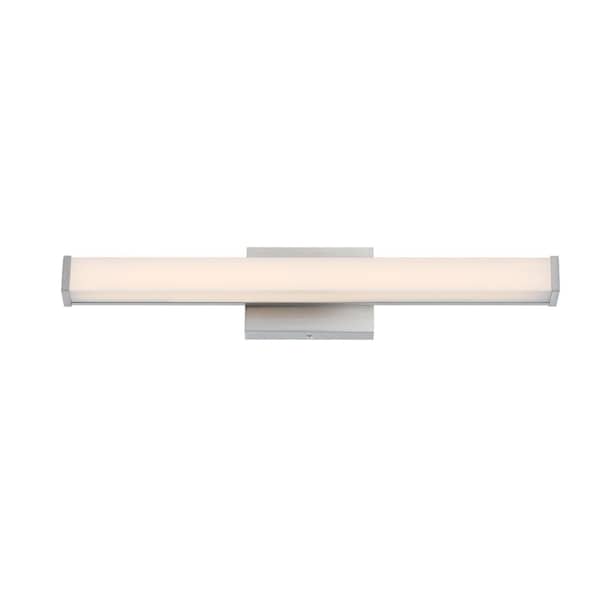 Westinghouse Dermot 1-Light 15W LED Indoor Wall Fixture, Color Temp Selection, Brushed Nickel, Frosted Acrylic 6134900 - main