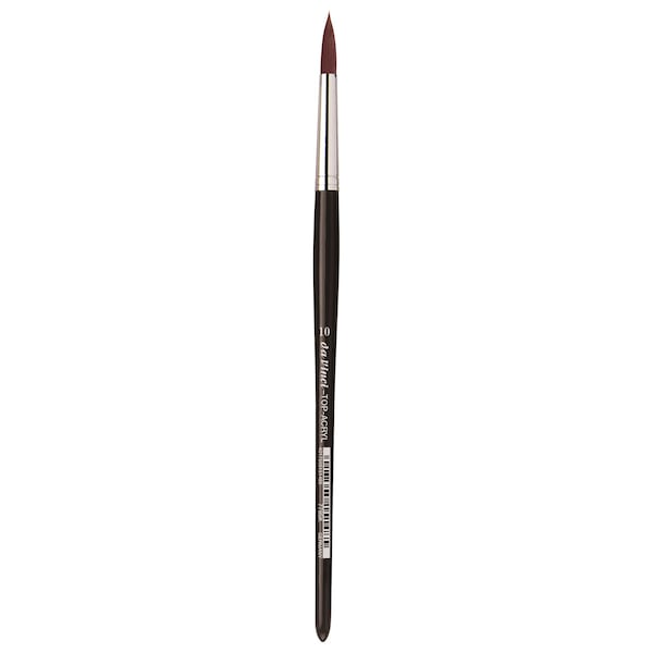 Da Vinci TOP-ACRYL Red-Brown Brush, Synthetic, Acrylic & Oil, Round, Series 7785K, Size 10 VA-7785K_10 - main