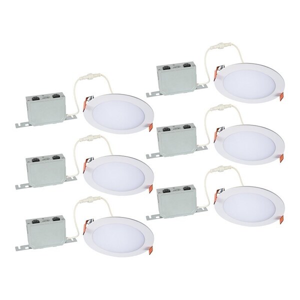 Halo Canless Downlight, 13.9 W, 120 V, LED Lamp, White, Matte HLB6LSFS5-6PK - main