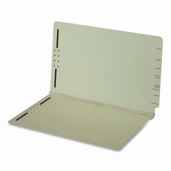 Pendaflex Colored Pressboard End Tab Fastener Folder, Straight Tab, Exp 2", 2 Fasteners, Legal, Lt Green, 25PK 47715GW - main
