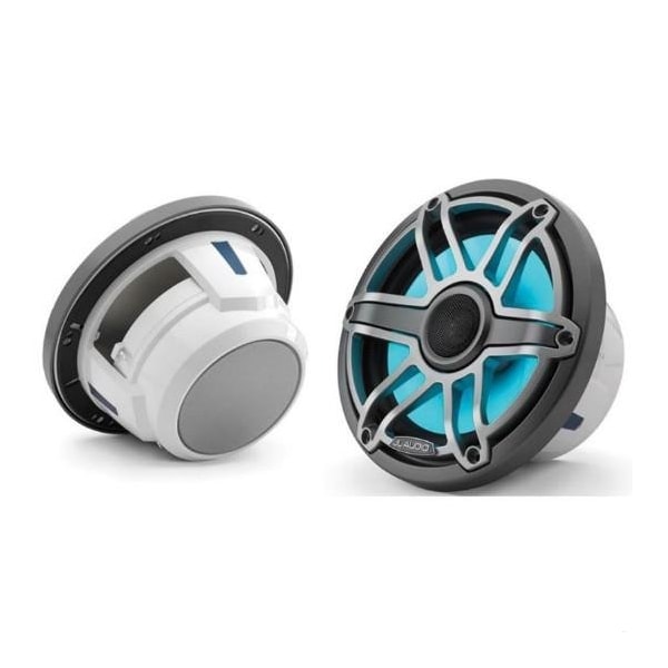 Jl Audio 7.7in Marine Speakers, Sport Grille, Gunmetal Trim, Titaniam Grille, ILLUM, 2PK 93604/010-03076-00 - main