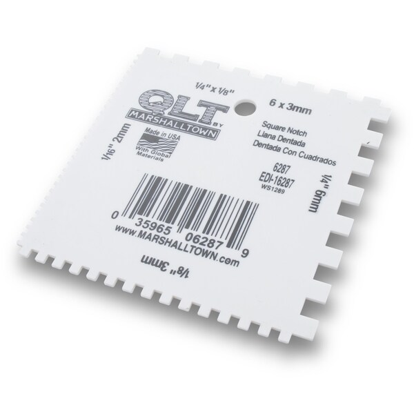 Marshalltown Plastic Notched Spreader, Adhesive Spreader, Plastic Scraper, Tiling Spreader, Square Notches 6287 - main