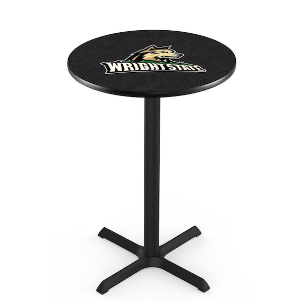Holland Bar Stool Co 36" Blk Wrinkle Wright State Pub Table, 36" dia. Top L211B3636WrtStU - main