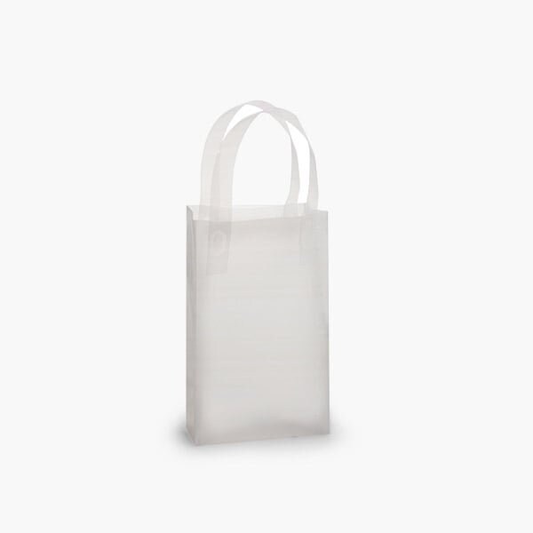 Nashville Wraps Clear Frosted Plastic Gift Bags, Rose 5x3x8, 3 mil, 250PK BRFRP - main