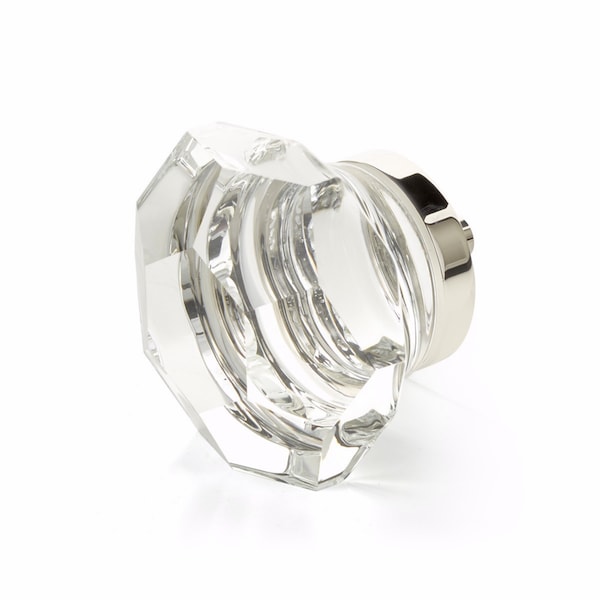 Schaub City Lights Faceted Dome Glass Knob Polished Nickel Finish 54-PN - main