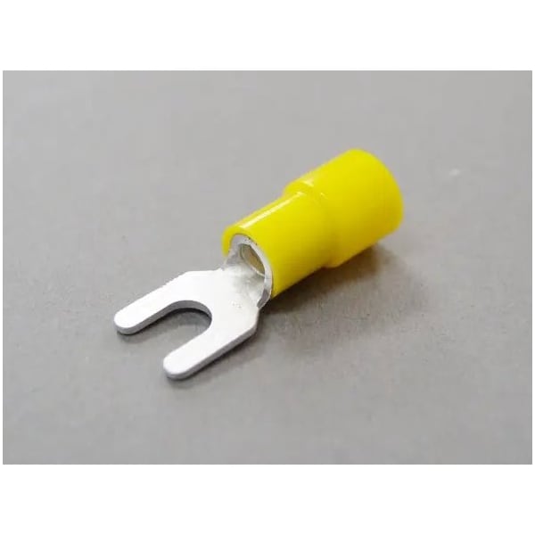 Nichifu Eco-Friendly Polycarbonate Insulated Spade Terminals, Stud 8, AWG 12-10 TMEX 5.5Y-4-YEL - main