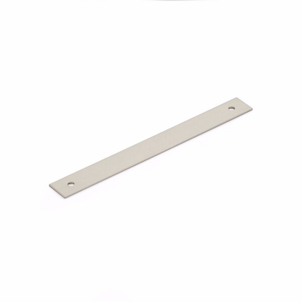 Schaub 6in Center to Center Pub House Backplate for Pull Brushed Nickel Finish 5106B-BN - main