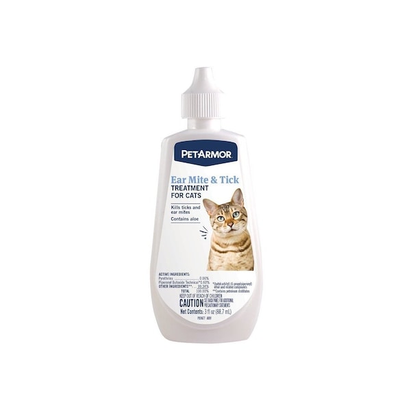 Sergeants Pet Cat Ear Mite/Tick Treatment, Liquid, Fragrance-Free, 3 oz Squeeze Bottle 2815 - main