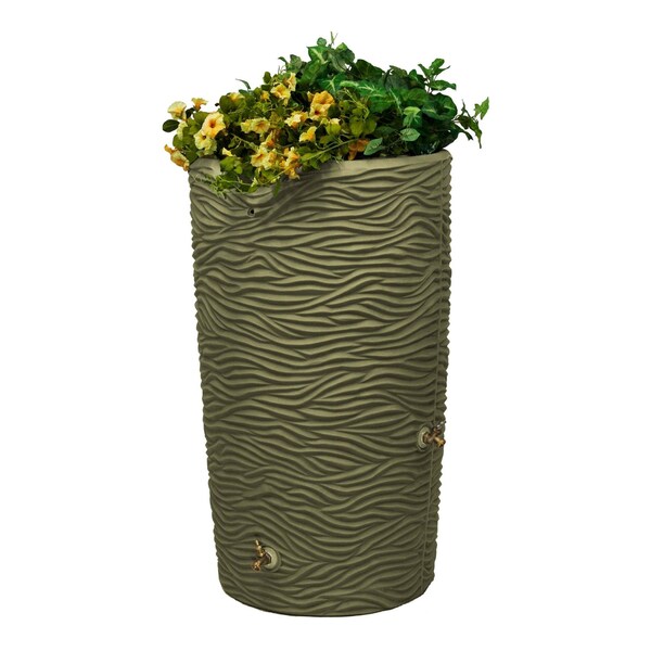 Good Ideas Impressions Palm 65 Gallon Rain Saver - Khaki IMP-L65-KHA - main