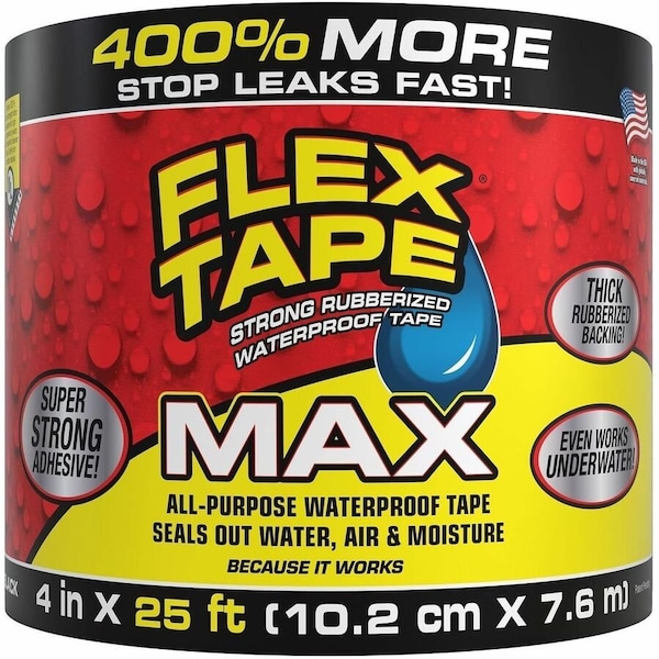 Flex Seal Flex Tape Max Black 4in x25ft, 3PK TFSMAXBLK04 - main