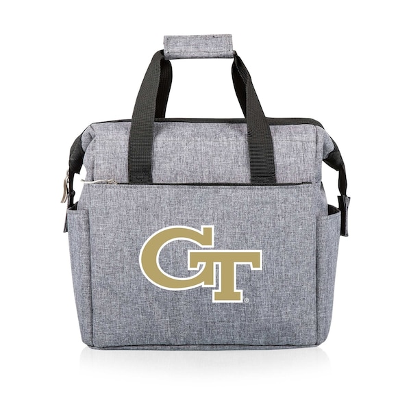 Picnic Time Family Of Brands NCAA Georgia Tech Yellow Jackets On The Go Lunch Bag Cooler - Soft Cooler Lunch BoxHeathered Gray 510-00-105-194-0 - main