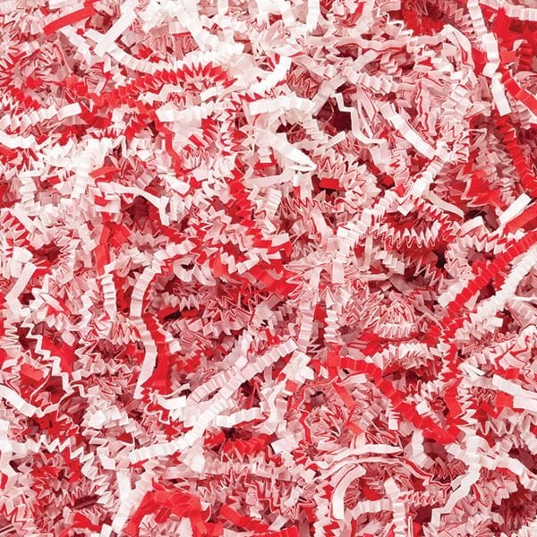 Nashville Wraps Candy Cane Blend Crinkle Cut Shredded Paper, 10 lb Box ZF10CCA - main