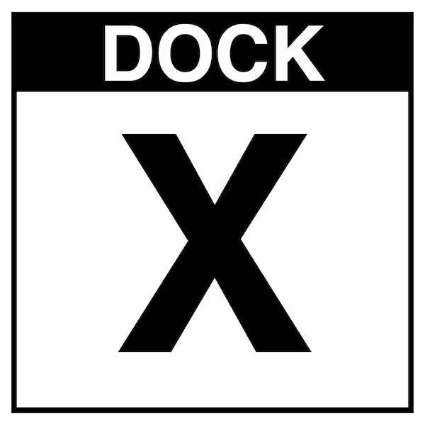 5S Supplies Loading Dock X Sign - ALM - 18in x 18in DOCKX-ALM-1818 - main