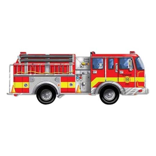 Melissa & Doug Giant Fire Truck Floor Puzzle, 4ft Long, 24 Pieces 436 - main