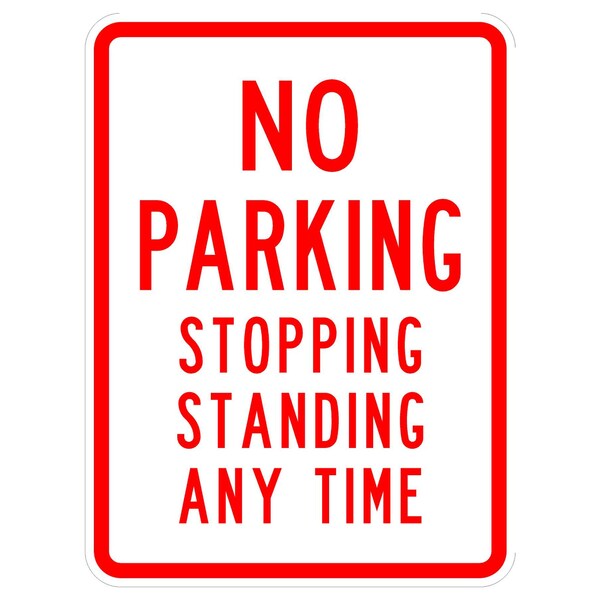 Sign Solutions Usa Parking Sign, 18 in W, Aluminum Sign, White DCS12DWT1824CUS00170 - main