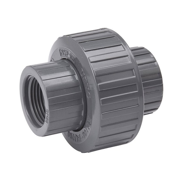 Nds U1000T Pipe Union, 1 in, FPT, Gray, SCH 80 Schedule, 150 psi Pressure WU-1000-T - main