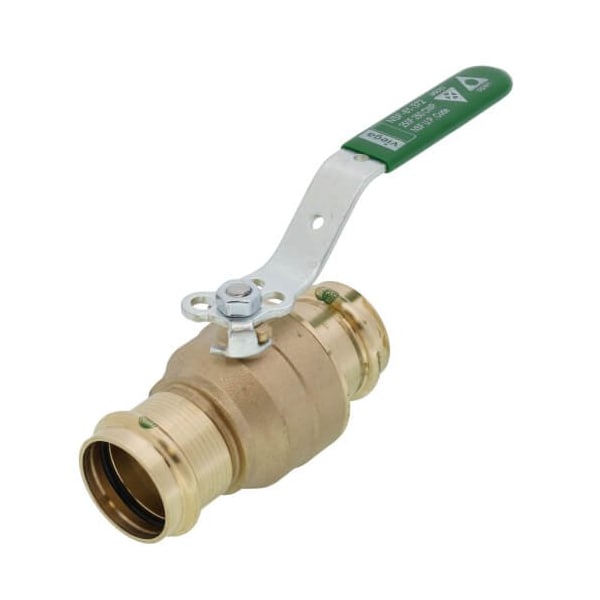 Viega 1-1/4 in ProPress Bronze Full Port Ball Valve w/ Lockable Metal Handle (Lead Free) 79938 - main