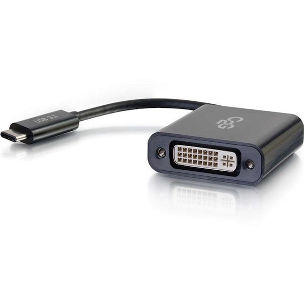 C2G USB-C to DVI-D Video Adapter Converter - Black 29483 - main