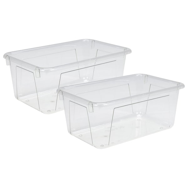 Storex Cubby Bin, PET (clear), 2PK 62464U05C - main