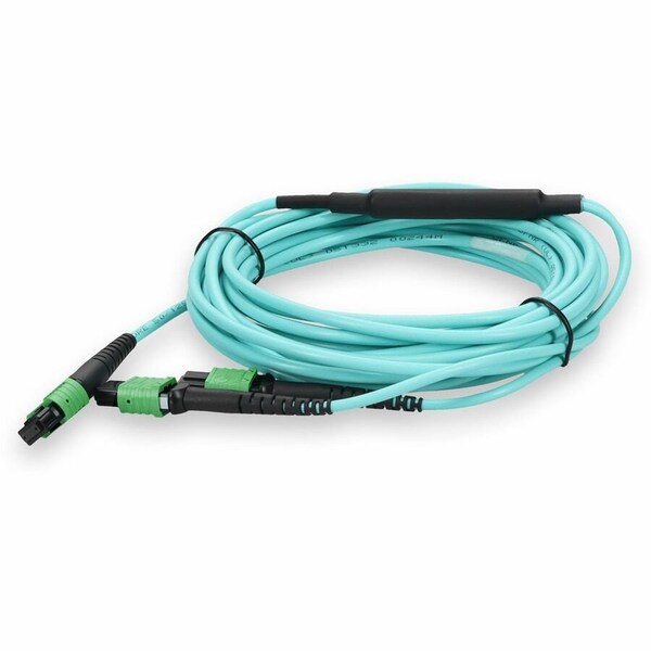 Add-On 7M MPO/APC TO 2XMPO-12/APC AQUA OM4 LSZH 12-STRAND FIBER PATCH CABLE MFP7E20-N007-AO - main