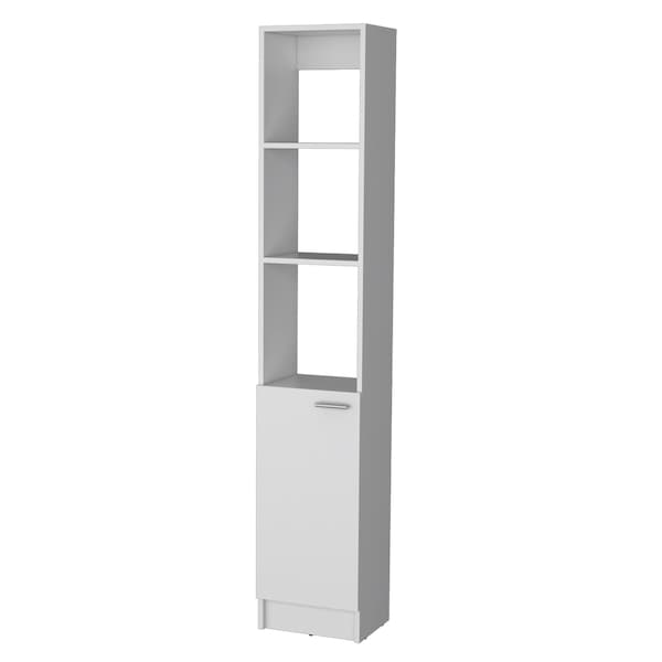 Homeroots 13" White Wood Freestanding Single Door Bathroom Vanity 558544 - main