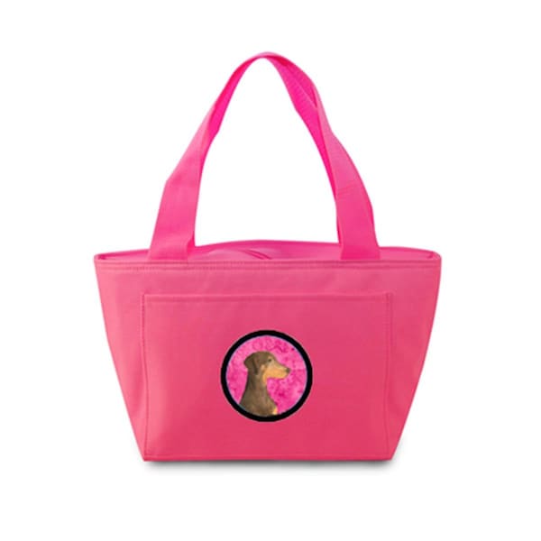 Carolines Treasures Pink Doberman Zippered Insulated School Washable And Stylish Lunch Bag Cooler SS4755-PK-8808 - main