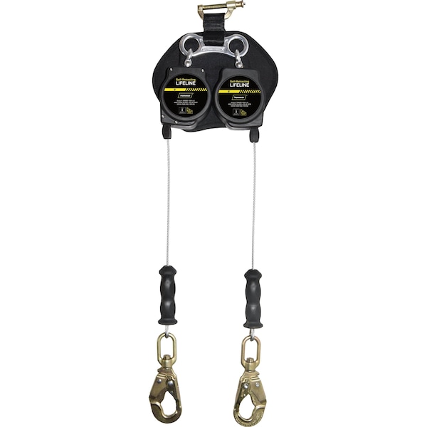 Ironwear 8' Galvanized Cable Dual LE SRL w/ Swivel Steel Snap Hooks 2408D-SSH-LE - main