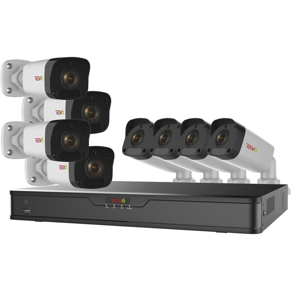 Revo America Ultra HD 16 Channel 2TB NVR Surveillance System with 8 x 2 Megapixel Cameras RU162B8E-2T - main