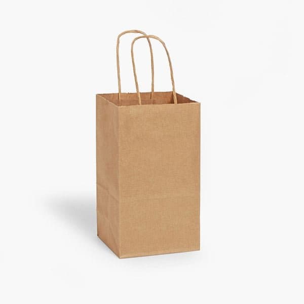 Nashville Wraps Natural Brown Kraft Shopping Bags, Rose 5.5x3.25x8.375in, 250PK ROSKR - main