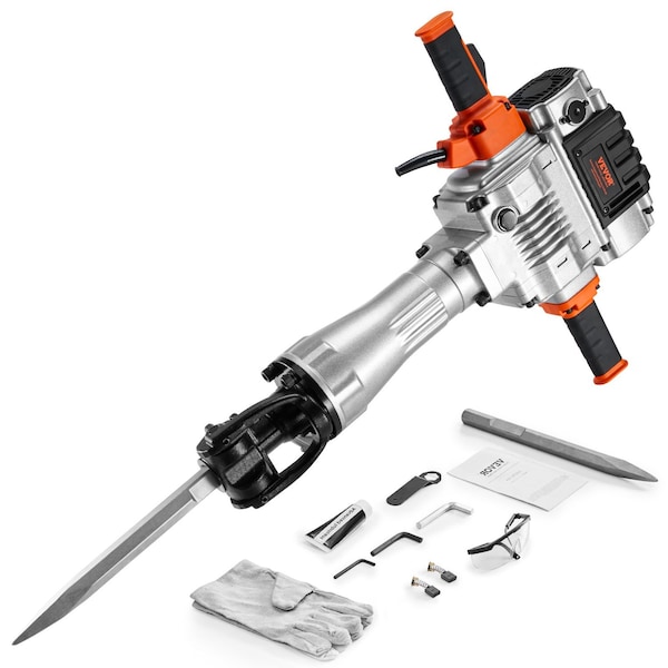 Vevor Demolition Jack Hammer Concrete Breaker 1400W Electric Hammer 2 Chisel Bit JH-0840-5627 - main