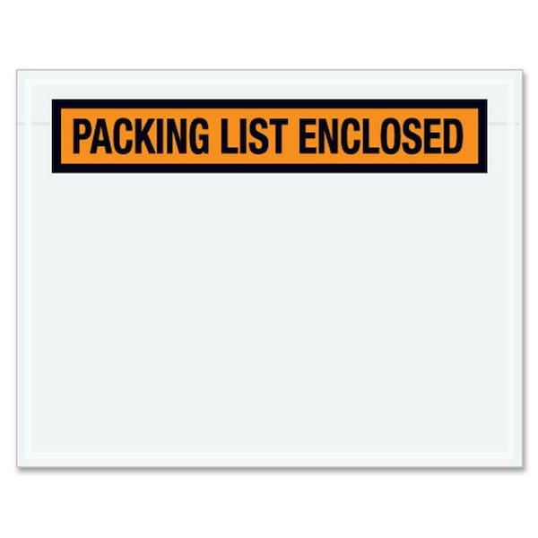 Zoro Select Packing List Envelopes, Orange, PK1000 PL19 - main