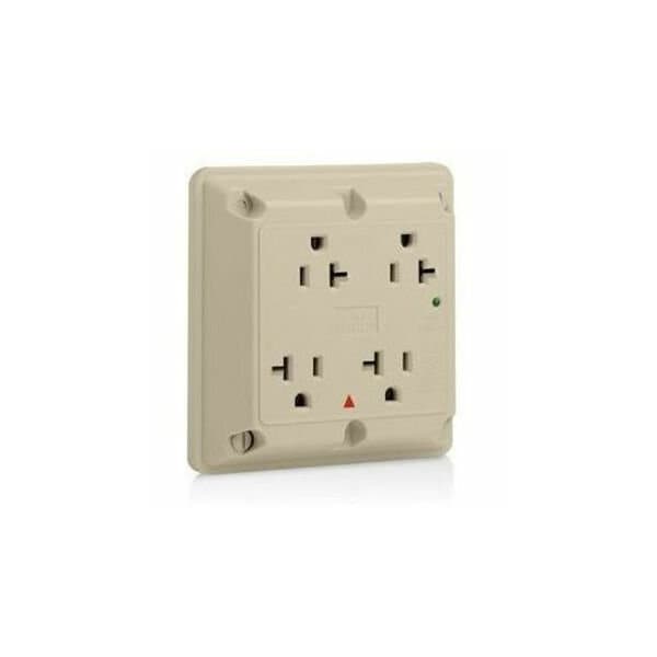 Leviton Surge Protector Four-In-1 Receptacle, 20 Amp, 125 Volt, 5-20R NEMA, Ivory 5490-IGI - main