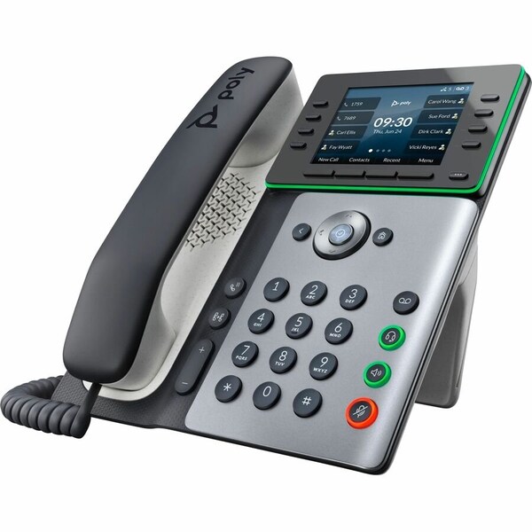 Hp Poly Edge E350 IP Phone and PoE-enabled with Power Supply US 89B53AA#ABA - main
