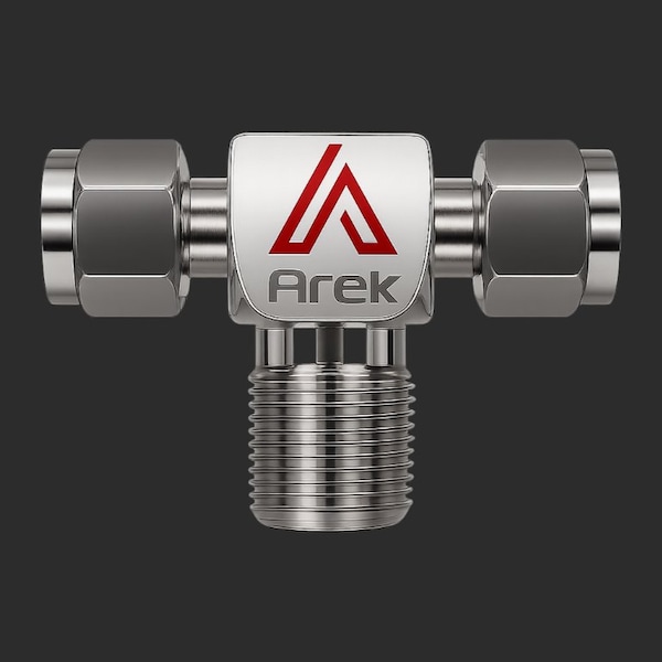 Arek Male Branch Tee 1/8 in Tube OD X 1/8 in NPT SS 316 RL130 MBT _1/8 X 1/8 - main