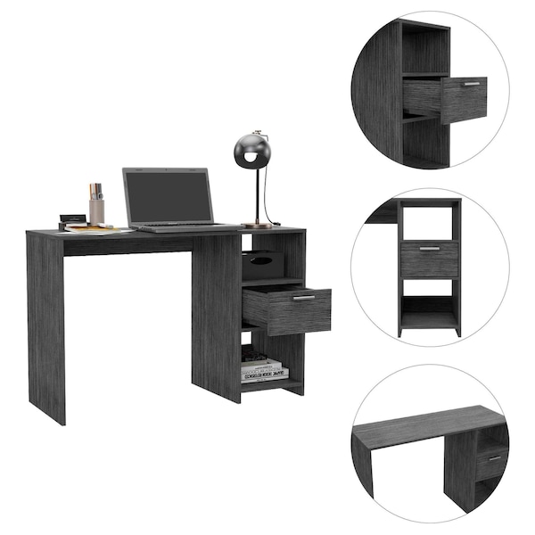 Homeroots 43" Gray Computer Desk 403776 - main
