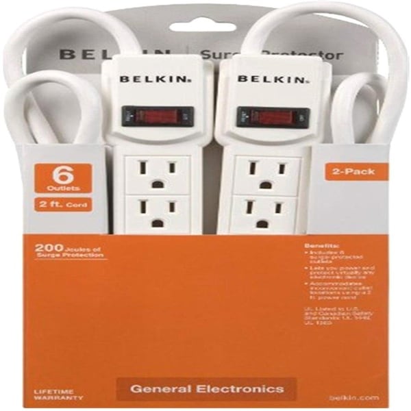 Belkin 6-OUTLET SURGE PROTECTOR WITH 2 FT. CORD F5C048-2 - main