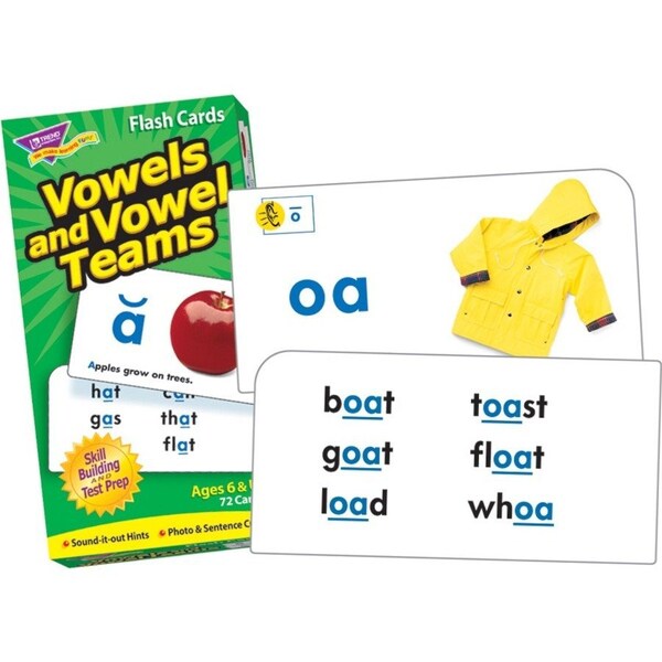 Trend Enterprises Vowels and Vowel Teams Skill Drill Flash Cards T53008 - main