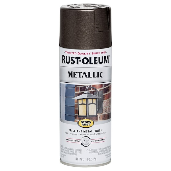 Stops Rust 11 Oz Rust-Oleum Dark Bronze Brilliant Metal Finish Spray Paint 7272830 - main